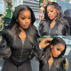 250 Density Body Wave 13x6 HD Transparent Lace Front Human Hair Wigs For Women 13x4 360 Lace Frontal Brazilian Wigs Pre Plucke