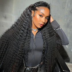 300 Density Human Hair Wigs 100% Transparent Curly Wigs 13x6 Hd Lace Frontal Wig Brazilian High Density Deep Wave Wigs 40 Inch